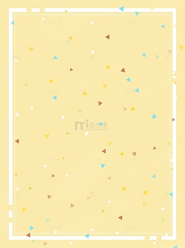 黄色小清新三角背景装饰元素开学季手绘图