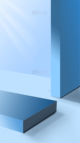蓝色高端商品展示台高清