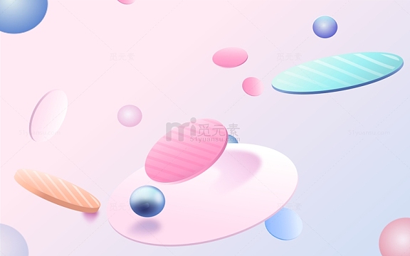 立体马卡龙色悬浮背景