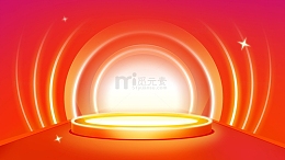 红色双十一氛围促销海报背景