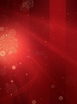 红色简约商务年会背景