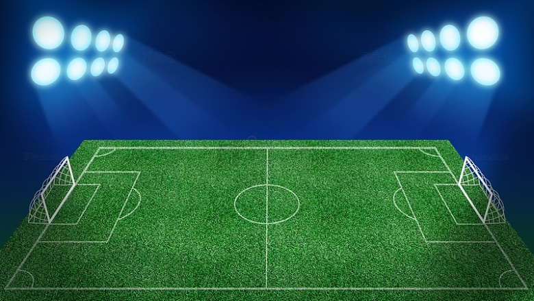 绿色草地足球比赛场地世界杯海报背景