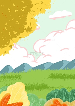 清新春天手绘肌理插画背景