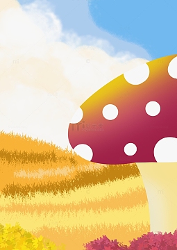 黄色小清新秋天肌理手绘插画背景