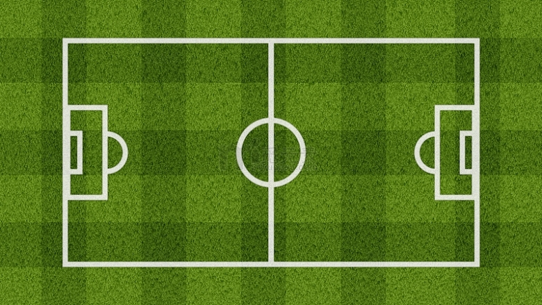 绿色卡通世界杯足球场背景元素