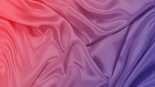 红色渐变丝绸褶皱肌理纹理背景图