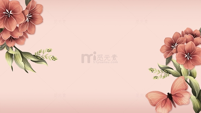 质感背景花朵简约背景春天背景