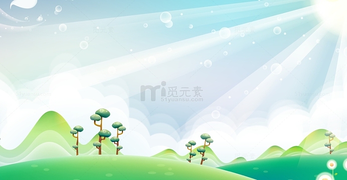 春天户外场景春季春分阳光白云