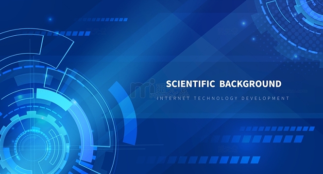 蓝色科技企业光效渐变装饰背景