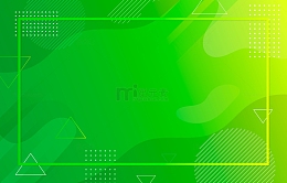 商务绿色色块科技简约封面海报