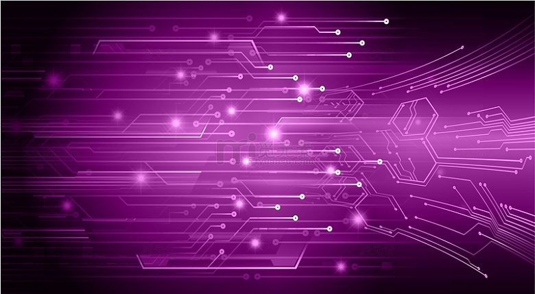科技光效电路板数据未来紫色科技背景