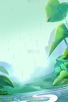 谷雨插画背景