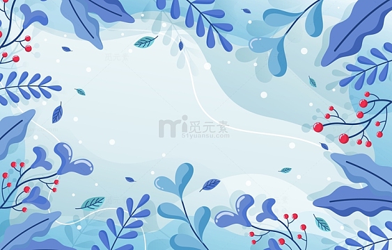 淡雅浅色春天花草叶子春季背景