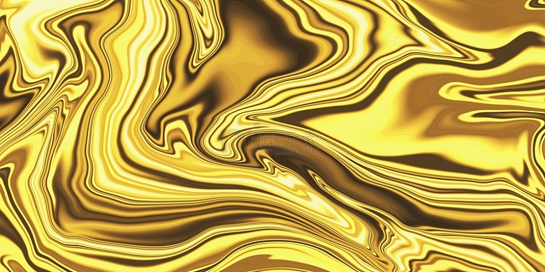 金色流动液态背景液体背景质感纹理