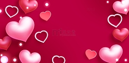 快乐爱心红色喜庆情人节甜蜜告白表白