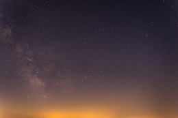 炽热的银河落日晚霞星空