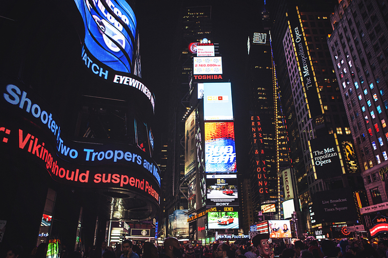 纽约时代广场城市夜景