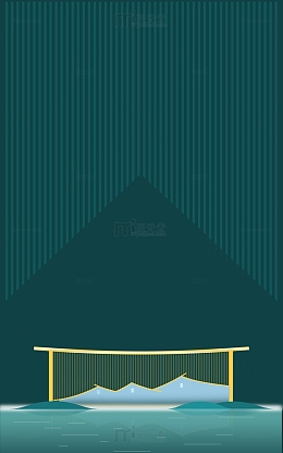 新中式建筑背景图