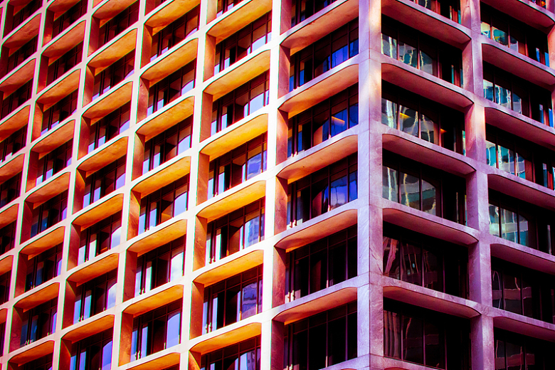 色彩鲜艳建筑房屋摄影窗户