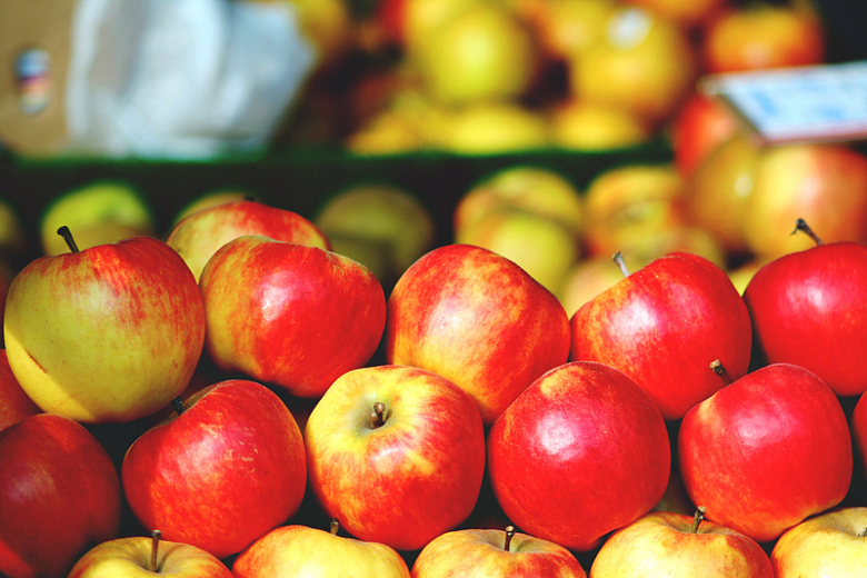 市场苹果水果背景