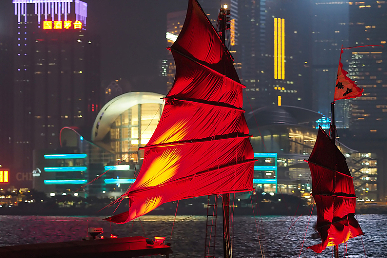 香港船只帆船水面城市
