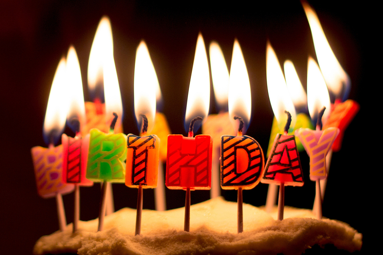 生日蛋糕蜡烛烛火摄影