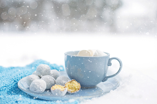 冬季巧克力杯子雪花