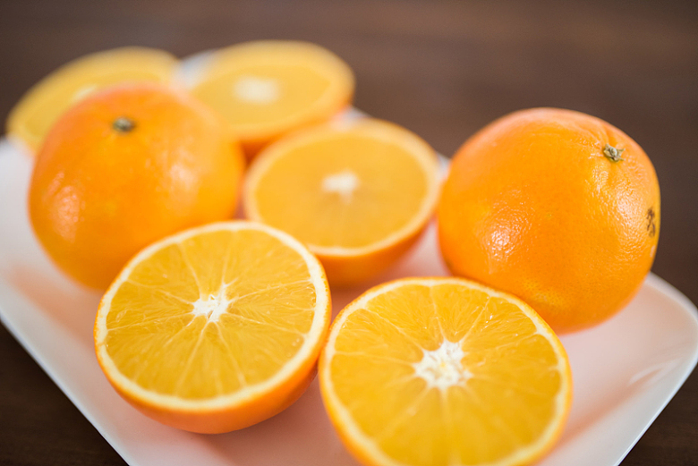 鲜切橙子水果摄影