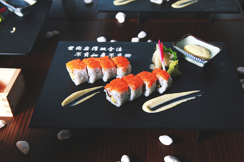 石板寿司食物摄影