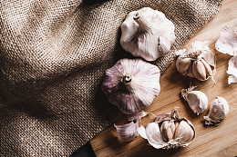 大蒜蒜头麻布摄影
