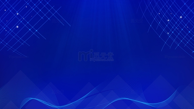 蓝色科技几何形状光束背景