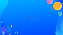 蓝色卡通儿童教育背景