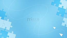浅色教育拼图简约