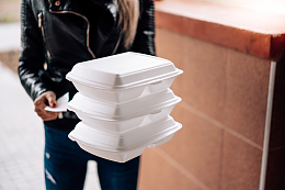 女性食品盒子账单外卖