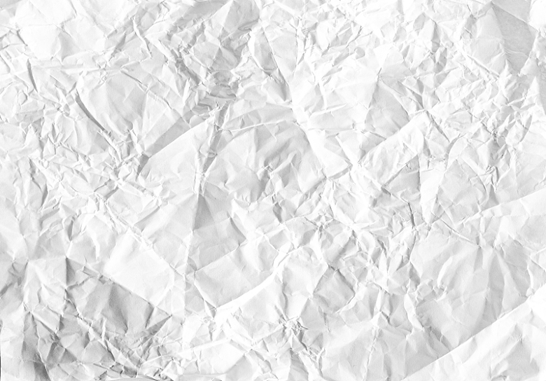 白色纸质褶皱纸张