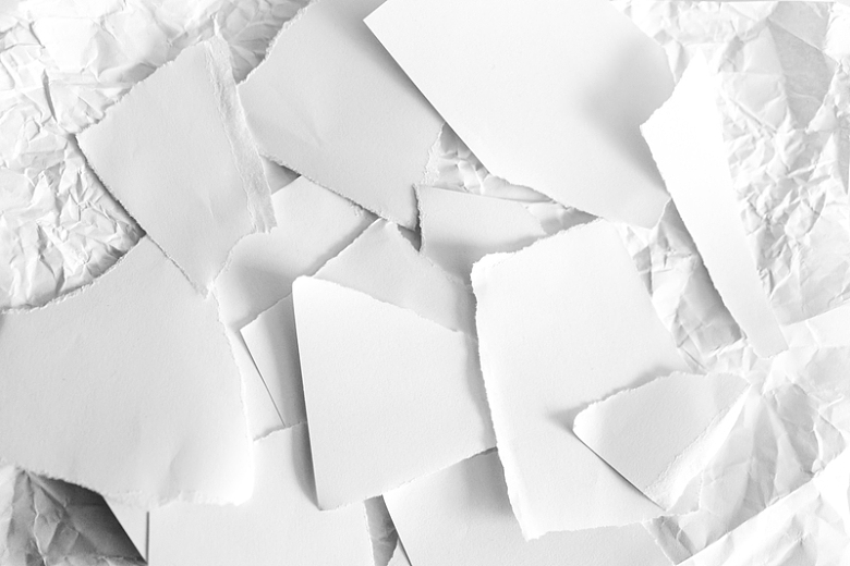 白色碎纸纸屑纸质