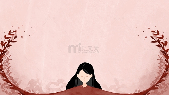 母亲节文艺肌理水彩风手绘藤蔓背景
