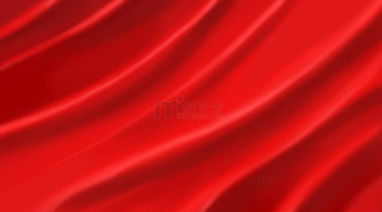 红色质感绸缎褶皱背景