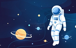 宇航员宇宙星空星球背景科技