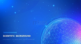 蓝色科技互联网人工智能线条电商背景