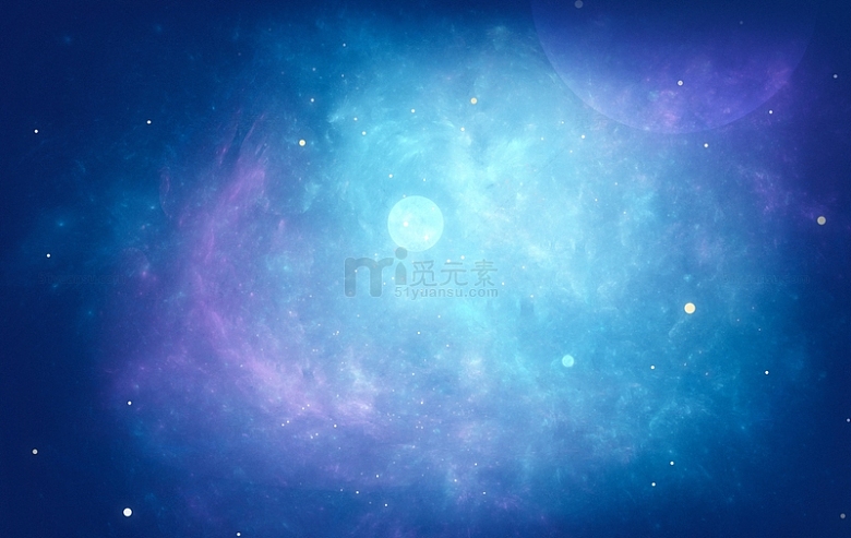 星空星座星云太空蓝色大气商务科技海报背景