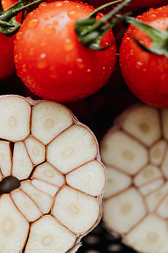 番茄大蒜健康食物