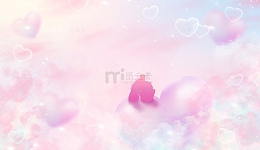 唯美浪漫粉色甜蜜风暴为爱放价活动促销海报