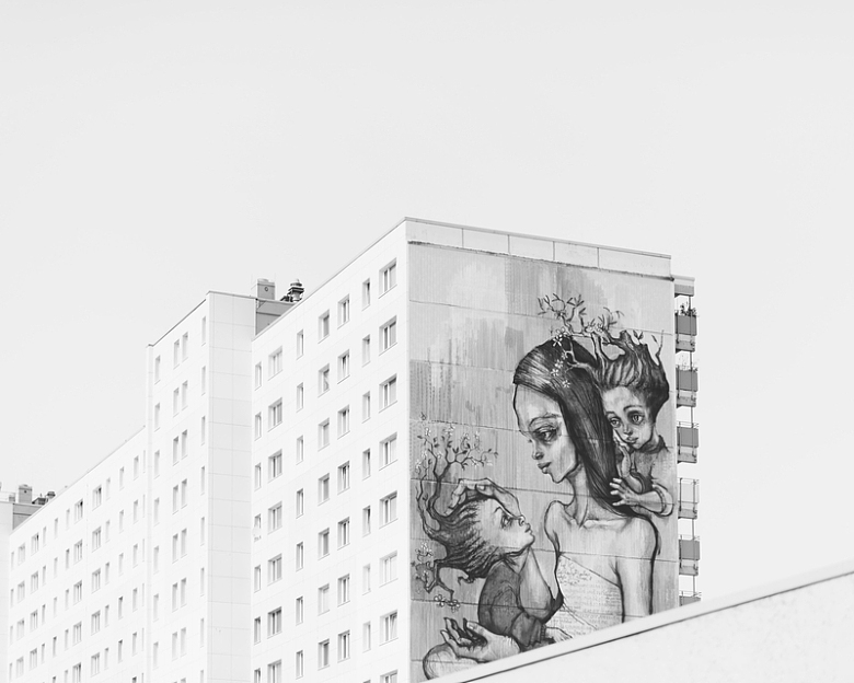涂鸦建筑高楼油漆艺术