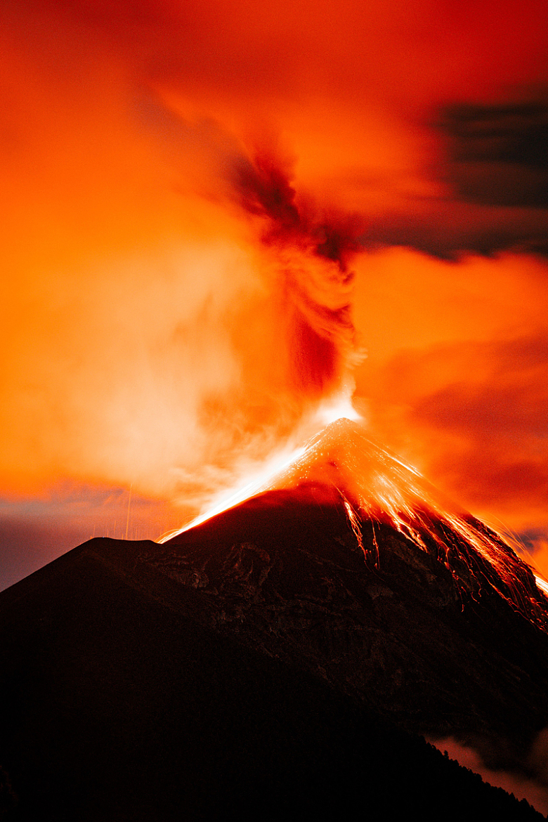 火山自然现象喷发温度