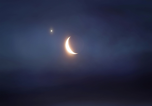 夜空月亮夜晚天空