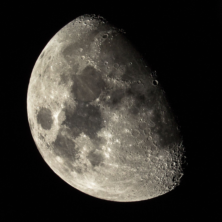 夜空月亮月球摄影