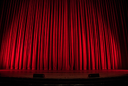 幕布戏剧红色舞台窗帘剧院