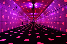 过道隧道走廊爱心