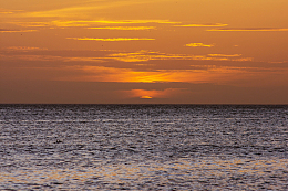 日落夕阳晚霞海面景观